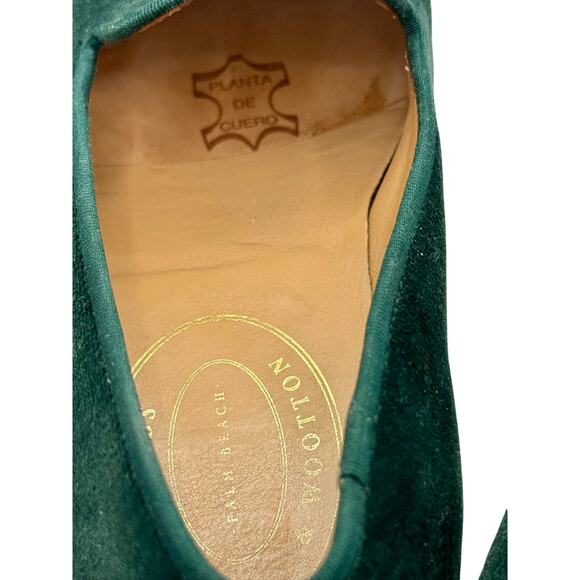 Stubbs and Wootton Green Jolly Roger Skull Embroidered Velvet Slippers Men's 8 - Picture 5 of 7